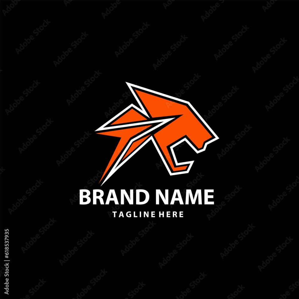 Obraz premium modern panther head vector logo design