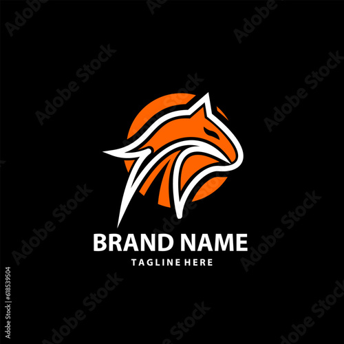 raccoon head emblem vector logo design