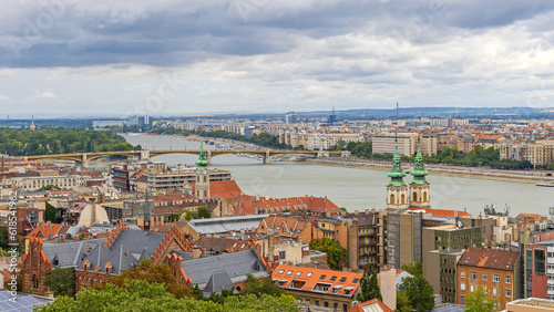 Budapest Cityscape Clouds Hungary Panorama