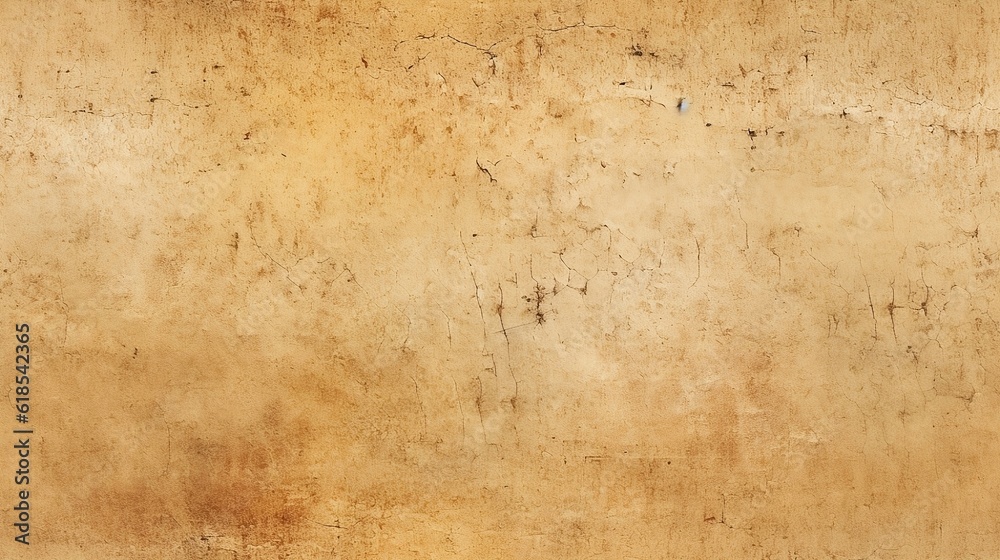 Old paper grunge texture with light scratches, light ocher colors, high resolution illustration, generative AI