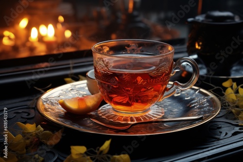 Tea is a beverage obtained by boiling  brewing  infusing the leaf of a tea bush. Black green floral herbal. Leisure  health properties  therapeutic midditya. Fruity berry. Organic refreshing drink.