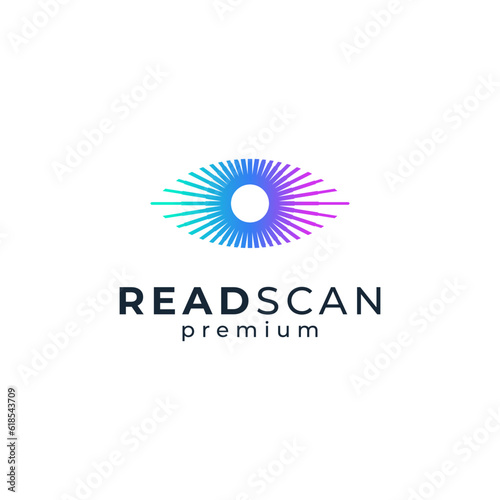 colorful eye for technology, security and protection logo design