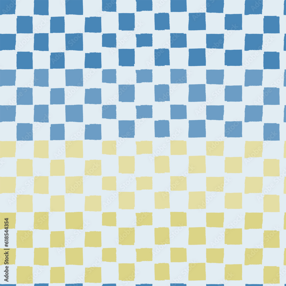 Seamless large checkered repeating pattern for wrapping paper, surface design and other design projects in futuristic aesthetics and retro futurism
