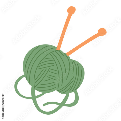 Isolated colored ball of wool cloth sketch icon Vector