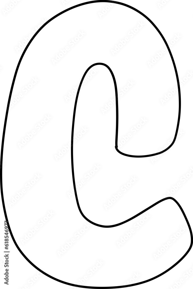 C letter alphabet for nursery and kids classroom, Back to School concept C letter alphabet for nursery and kids classroom, Back to School concept