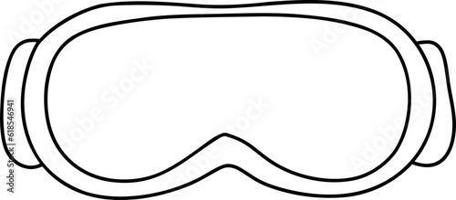 diving goggles, summer element on beach, Summer illustration