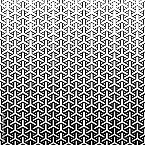 Vector modern sacred tattoo . Geometric seamless halftone pattern. Flower Of Life and abstract shapes made in Black and White.