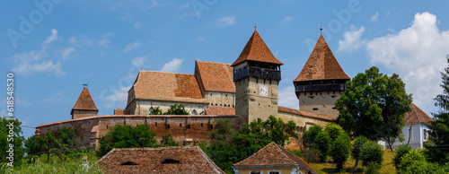 Vászonkép The fortified church of Alma Vii in Romania