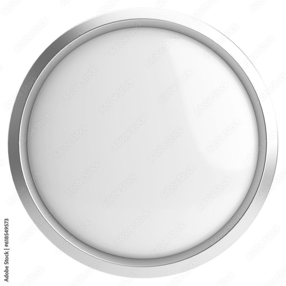 3D circle button. Empty button. 3D illustration. 3D circle button. Empty button. 3D illustration.