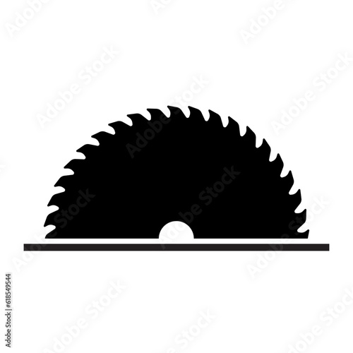 Circular saw silhouette icon symbol