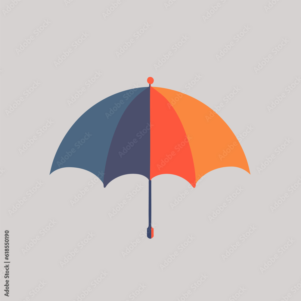 umbrella vector in minimal style
