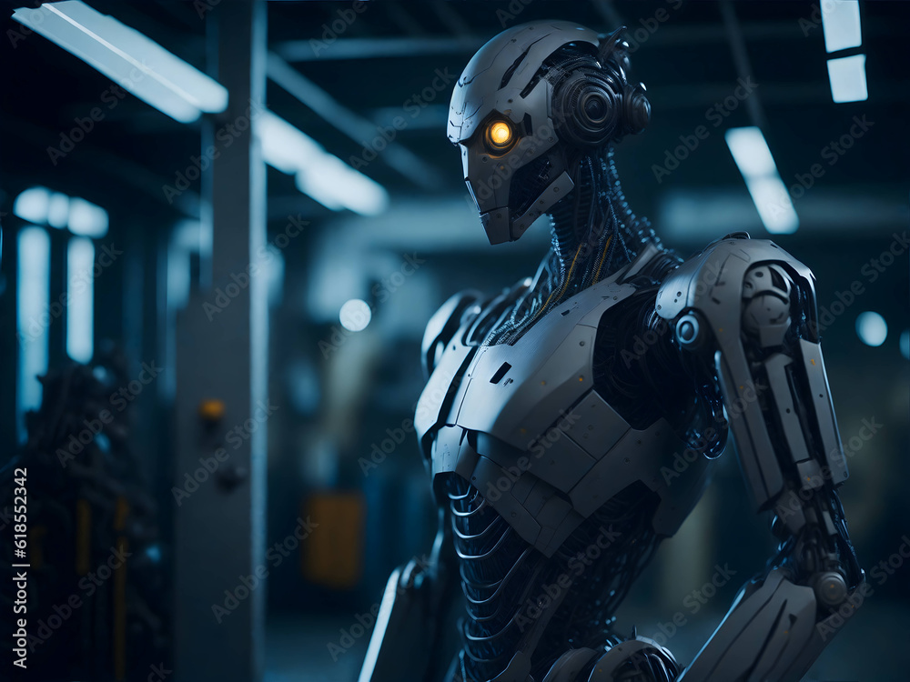 Robot transformer. Artificial intelligence concept. Advanced technologies of the future. Generative AI Robot transformer. Artificial intelligence concept. Advanced technologies of the future. Generative AI