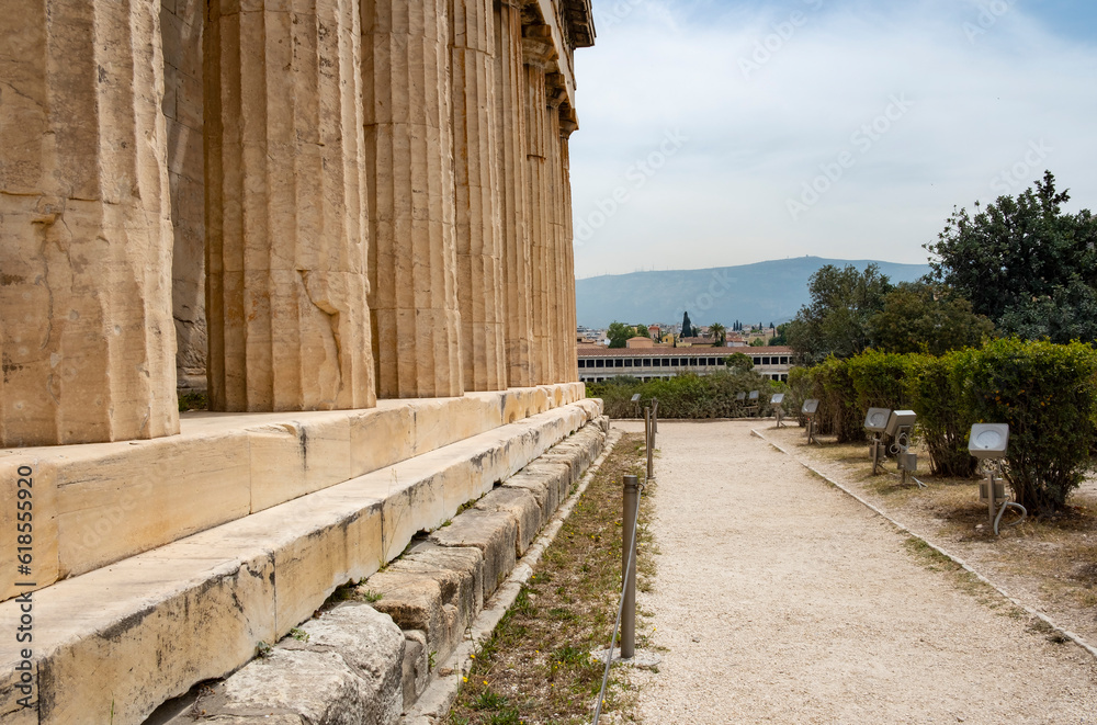 View of The Museum of Ancient Agora From the Temple of Hephaestus in Athens Greece