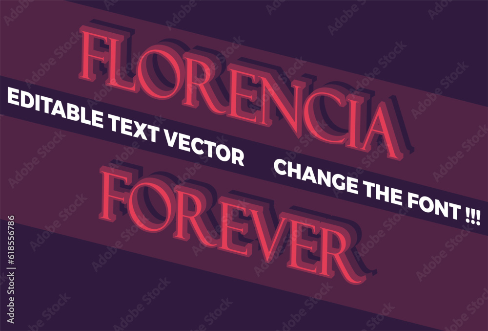 Vector Text Effect Retro