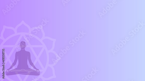 purple yoga meditation theme vector design