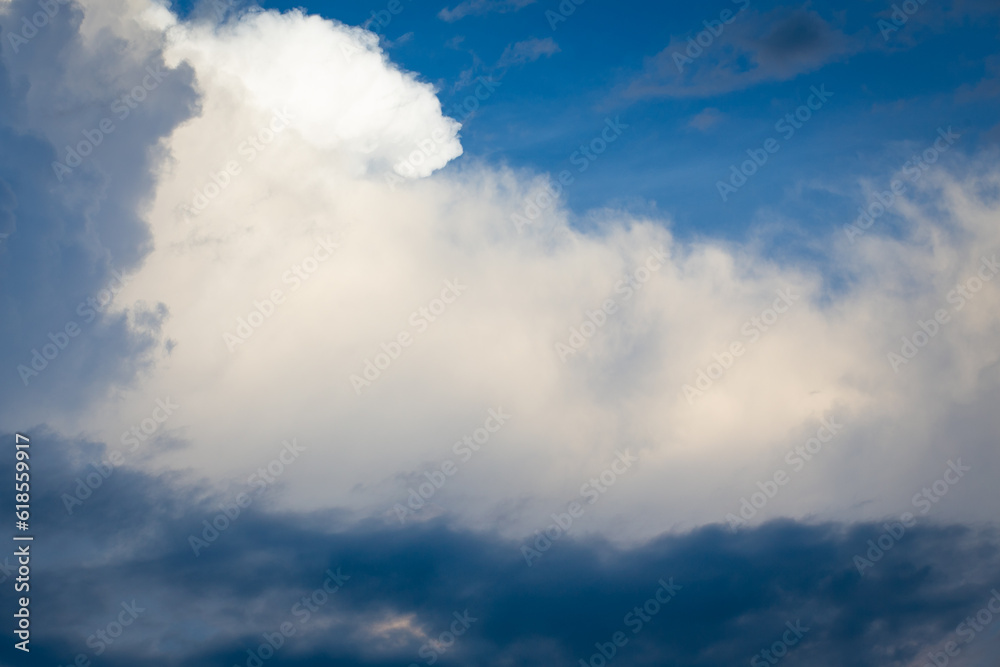 The vast blue sky and clouds sky background.