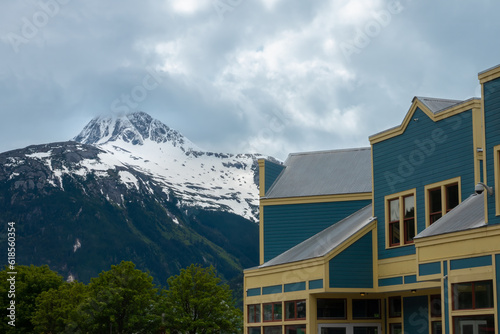 The historical old town of Skagway, Alaska, the main maritime gateway for the Klondike Gold Rush in the Yukon Region © Luis