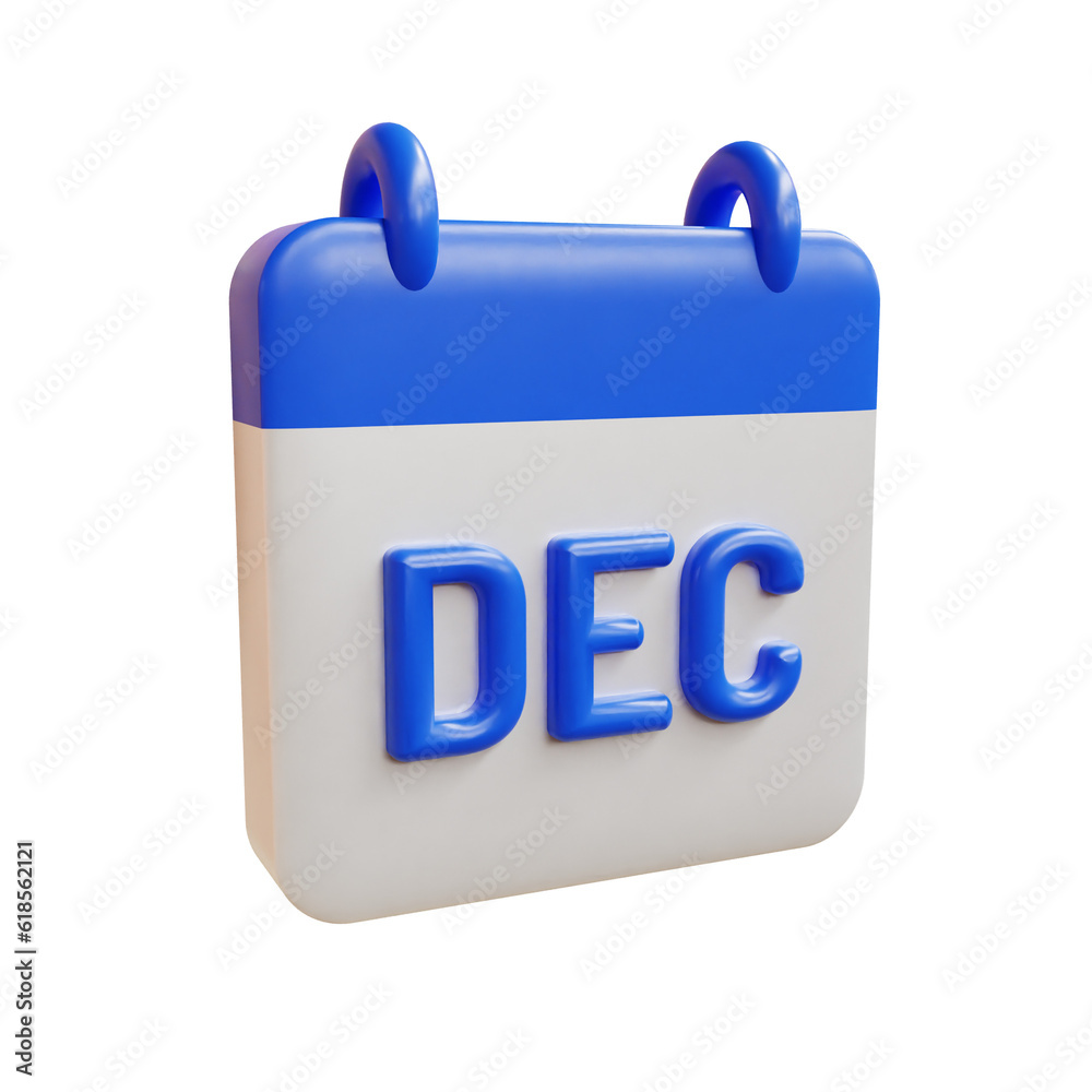 Calendar December 3d icon Calendar December 3d icon