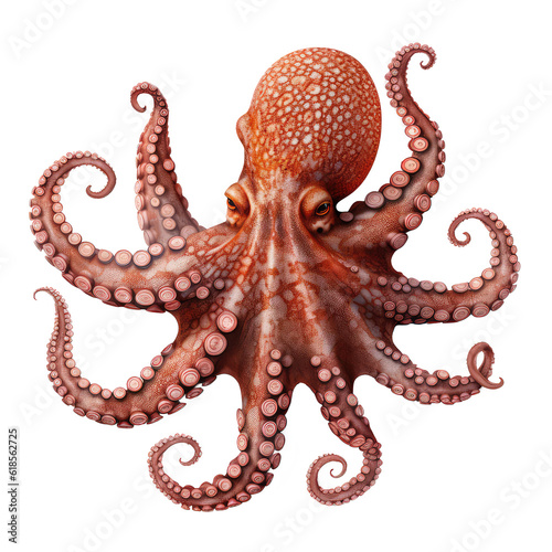 octopus isolated on white background photo