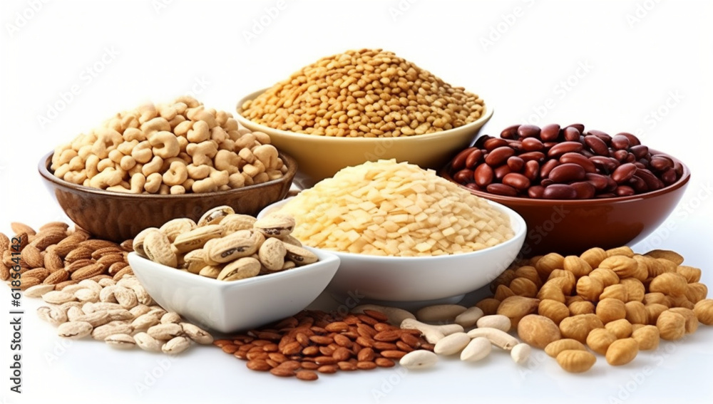 Assortment of hypoallergenic dried fruits isolated on white background. Generative AI, Assortment of hypoallergenic dried fruits isolated on white background. Generative AI,