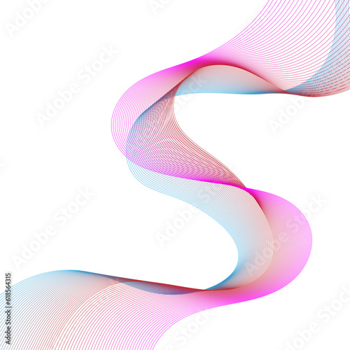 Gradient Abstract flowing wave lines. Design element for technology, science, modern concept.vector eps 10