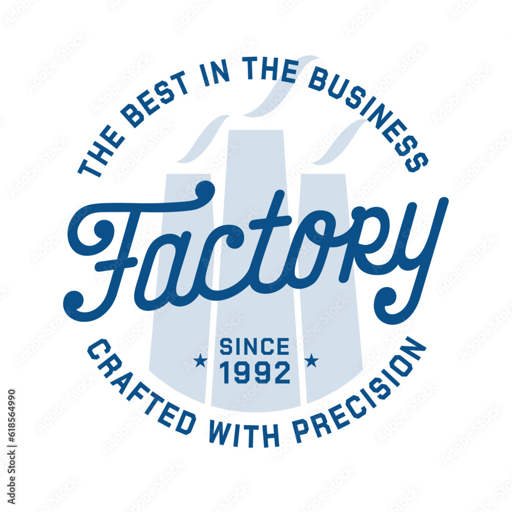 Factory apparel fashion design. Graphic design for t-shirt. Vector and illustration. Factory apparel fashion design. Graphic design for t-shirt. Vector and illustration.