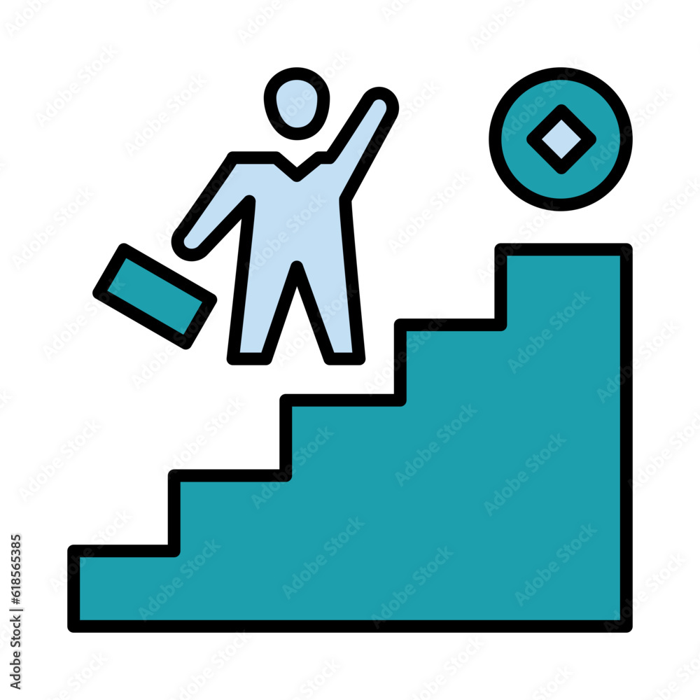 Filled Line Career Ladder design vector icon design vector line icon svg Filled Line Career Ladder design vector icon design vector line icon svg