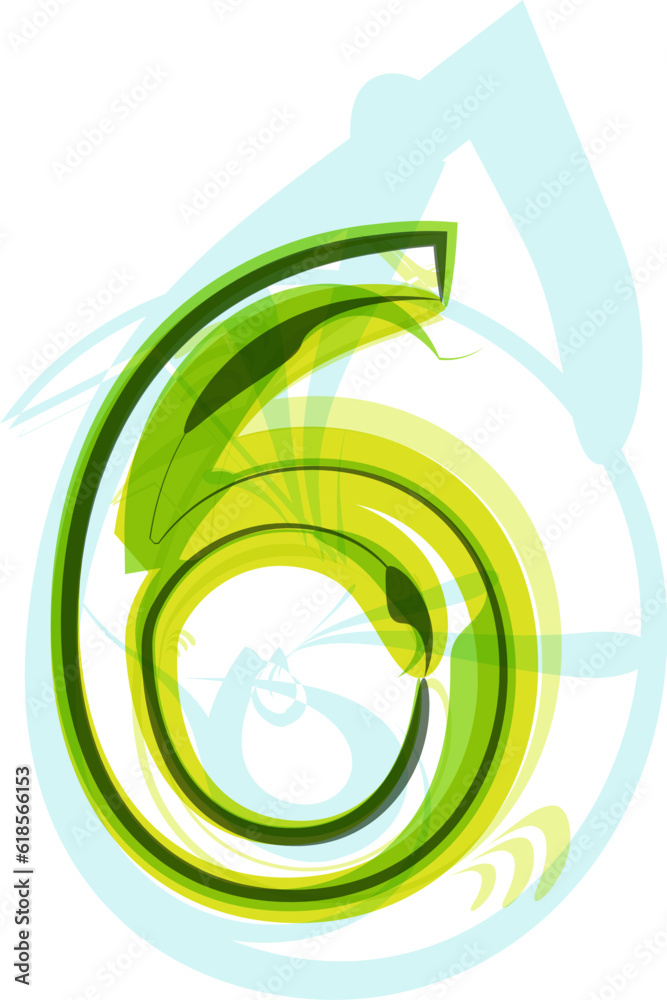 Ecology vegan green eco element organic symbol artistic Font Ecology vegan green eco element organic symbol artistic Font