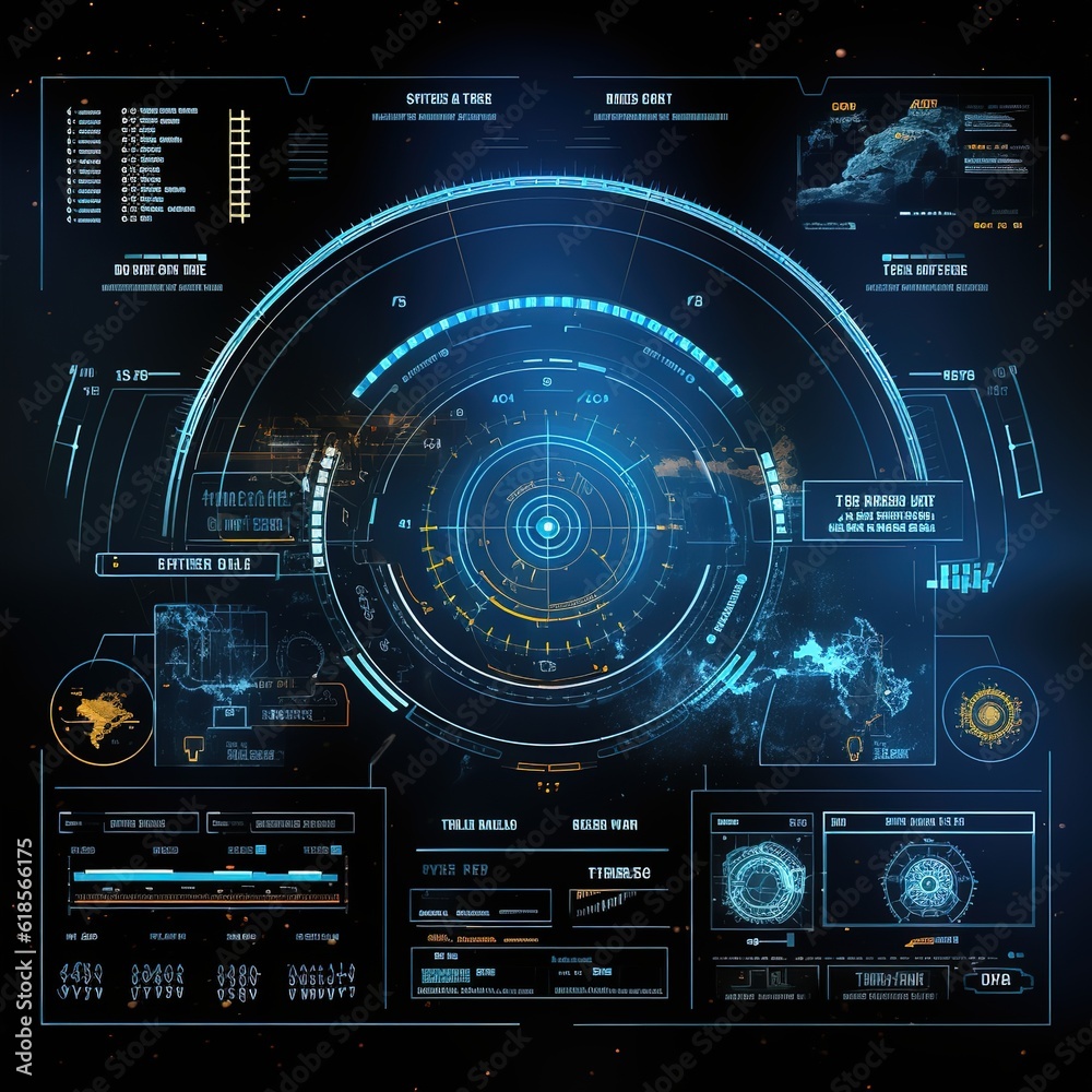 Futuristic HUD Interface Screen Design.Hud,GUI for game background design. Technology background. Digital data Futuristic HUD Interface Screen Design.Hud,GUI for game background design. Technology background. Digital data