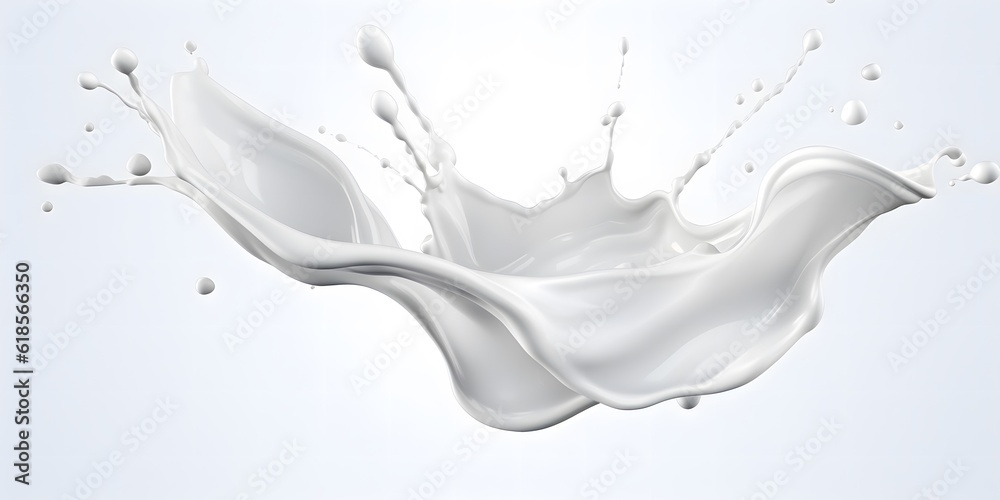 White milk splash isolated on background, liquid or Yogurt splash, Include clipping path. 3d illustration White milk splash isolated on background, liquid or Yogurt splash, Include clipping path. 3d illustration
