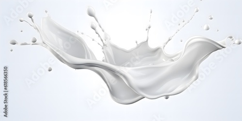 White milk splash isolated on background  liquid or Yogurt splash  Include clipping path. 3d illustration