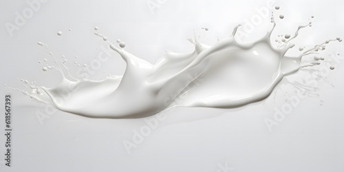 White milk splash isolated on background, liquid or Yogurt splash, Include clipping path. 3d illustration