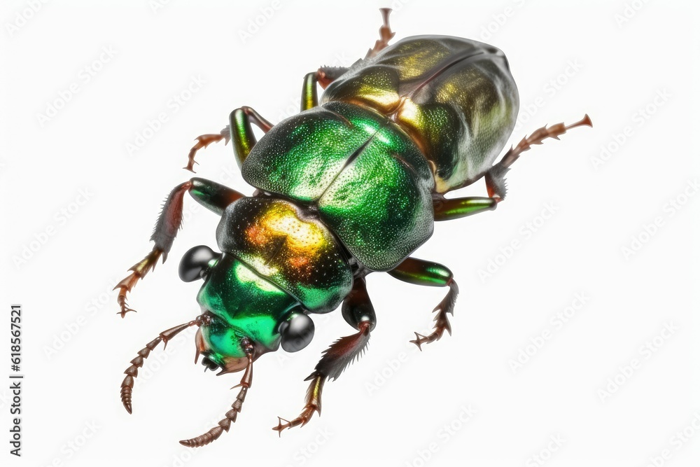 green beetle isolated on white background green beetle isolated on white background