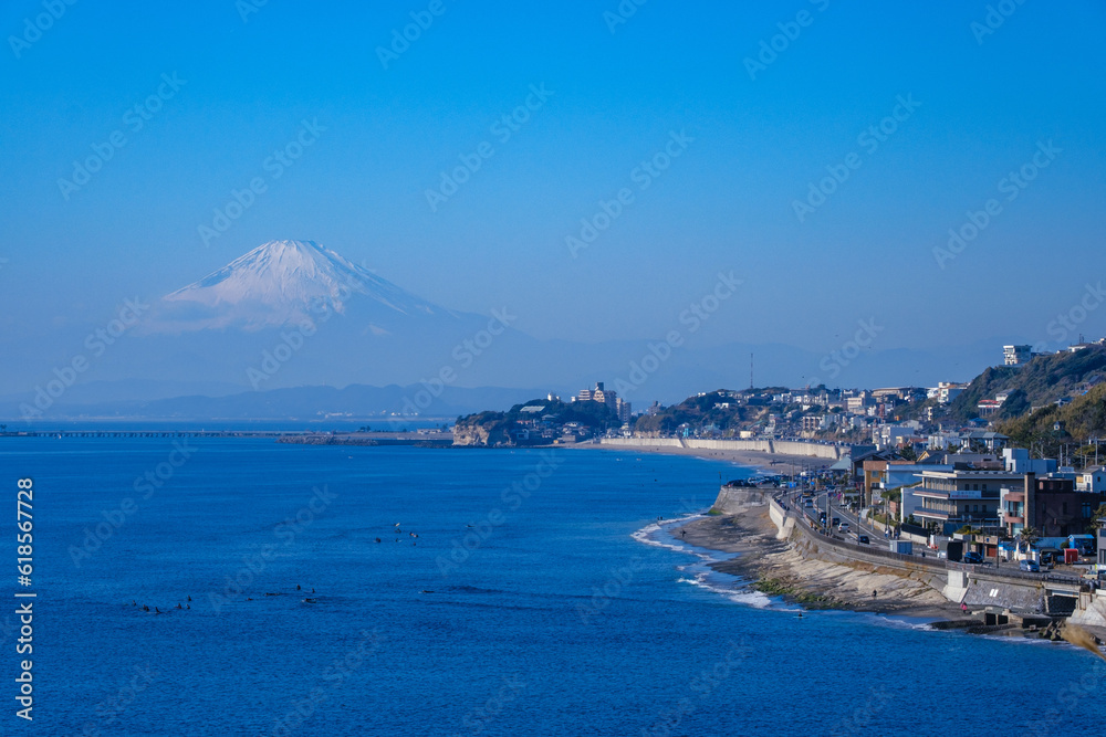 Fuji Mountain and sea