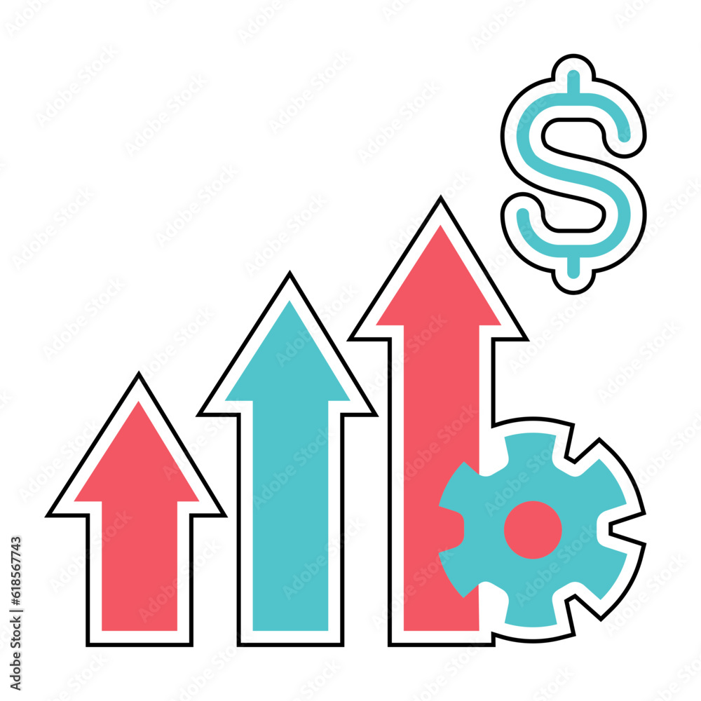 Sticker Sales force Management design vector icon design vector line icon svg Sticker Sales force Management design vector icon design vector line icon svg