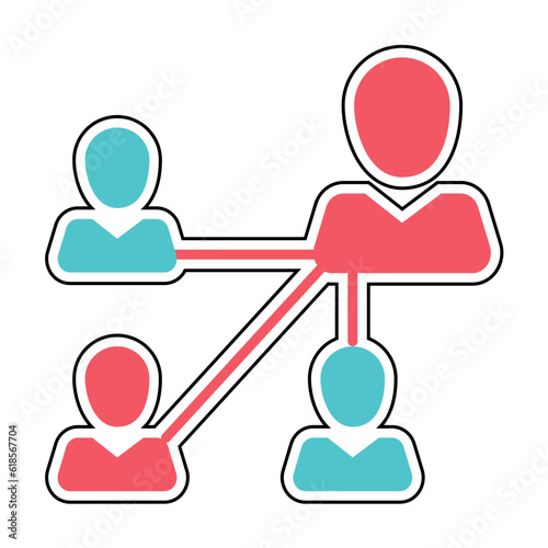 Sticker Personel management design vector icon design vector line icon svg