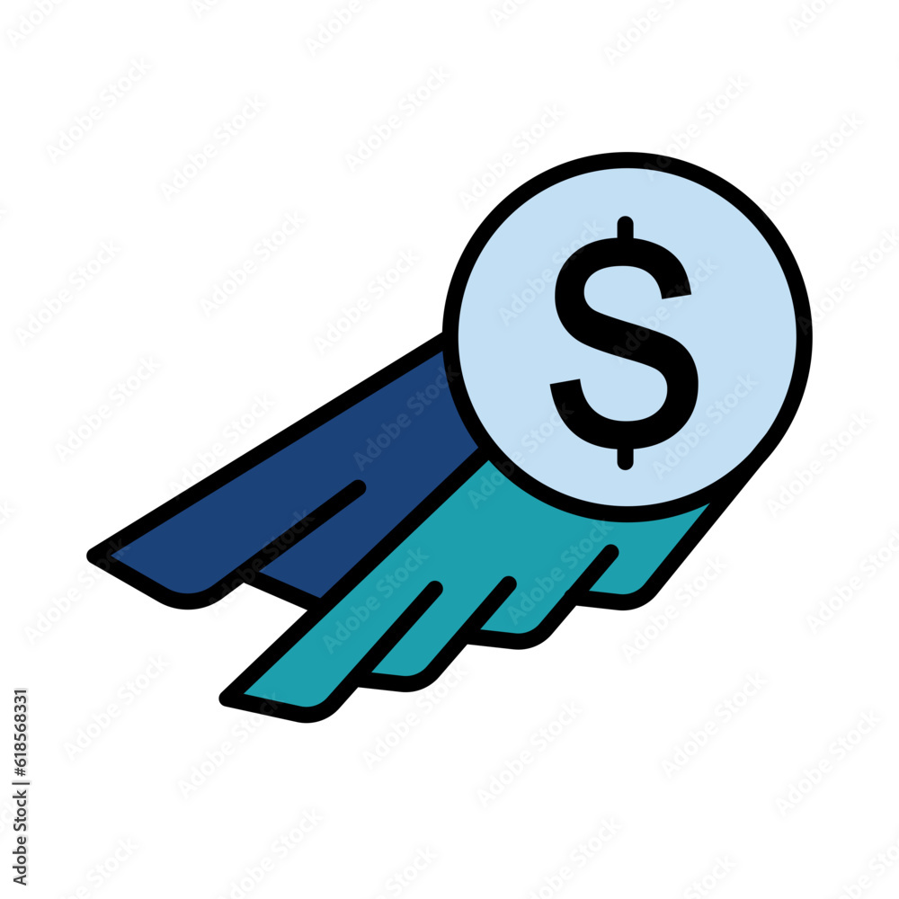 Filled Line wing finance management design vector icon design vector line icon svg Filled Line wing finance management design vector icon design vector line icon svg