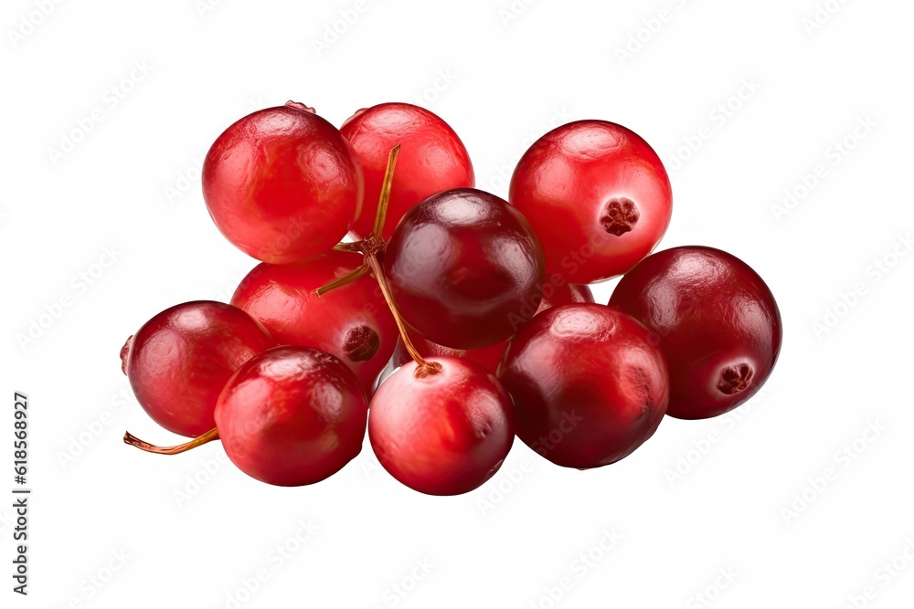 red cherries isolated on white background