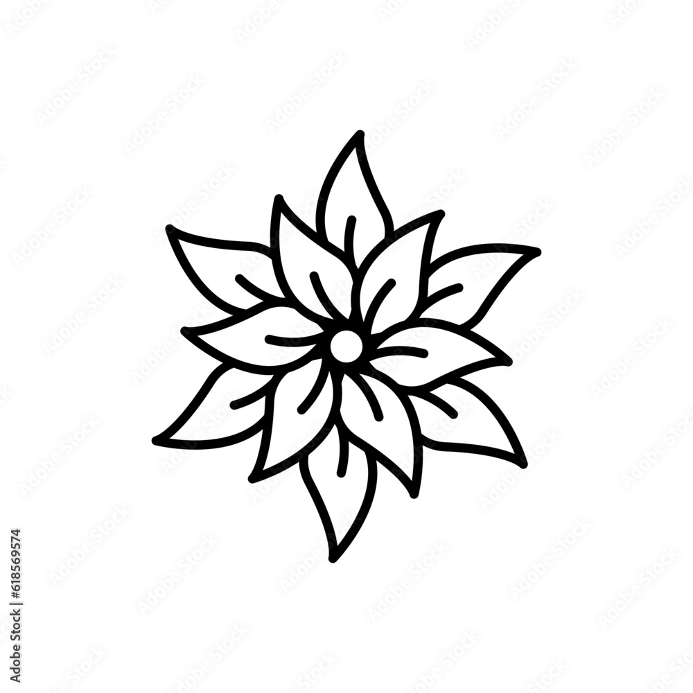 Flower line icon vector design Flower line icon vector design