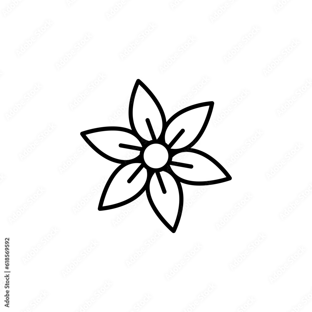 Flower line icon vector design