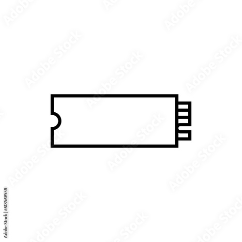 nvme ssd line icon vector design