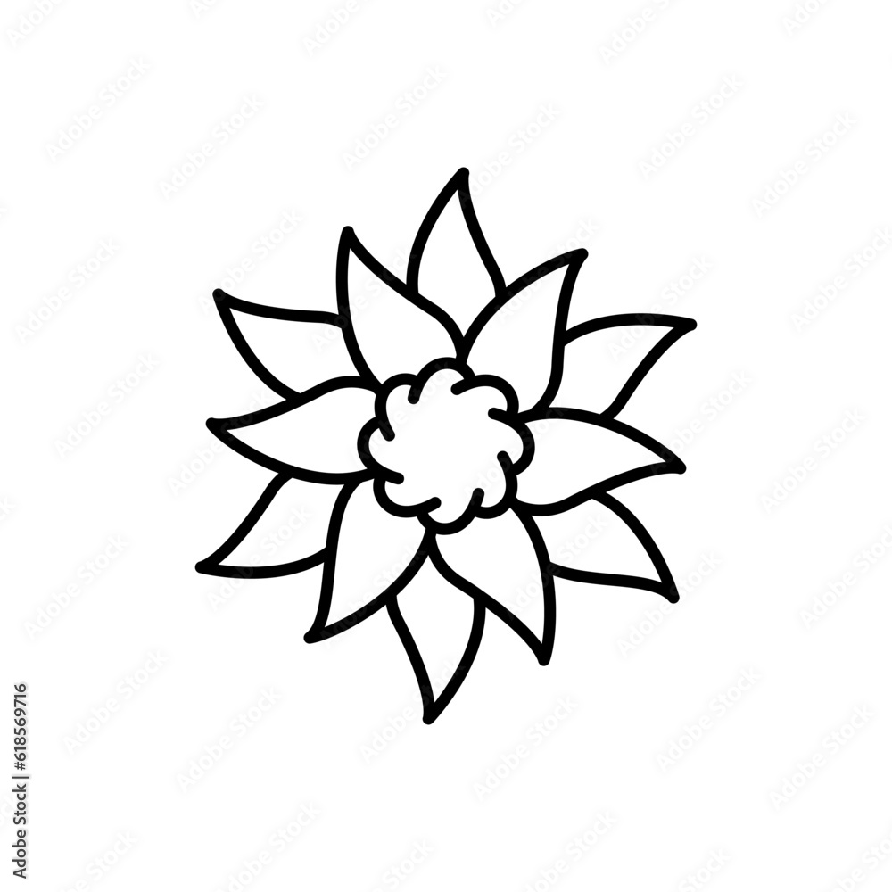 Flower line icon vector design Flower line icon vector design
