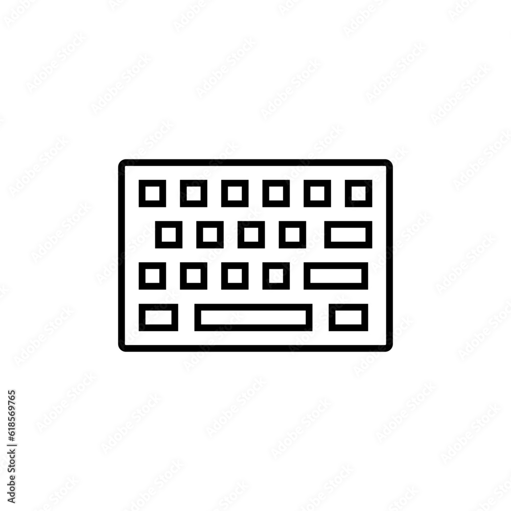 Keyboard line icon vector design Keyboard line icon vector design