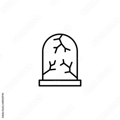 Tombstone line icon vector design