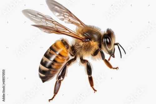 bee side pose PNG 8k isolated on white background