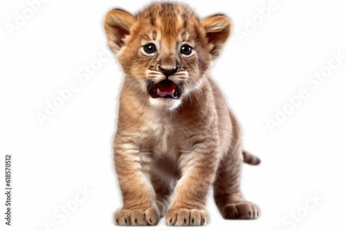 lion cub 7 old sitting