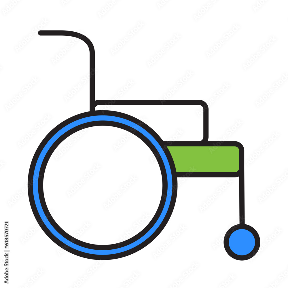 Filled Line WHEEL CHAIR design vector icon design vector line icon svg Filled Line WHEEL CHAIR design vector icon design vector line icon svg