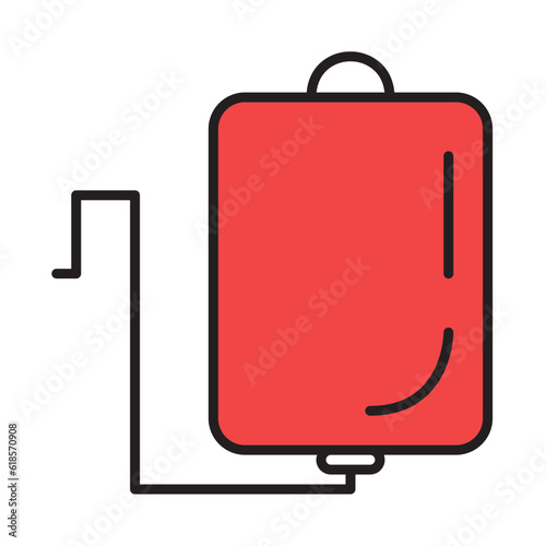 Filled Line INFUSION BOTTLE design vector icon design vector line icon svg