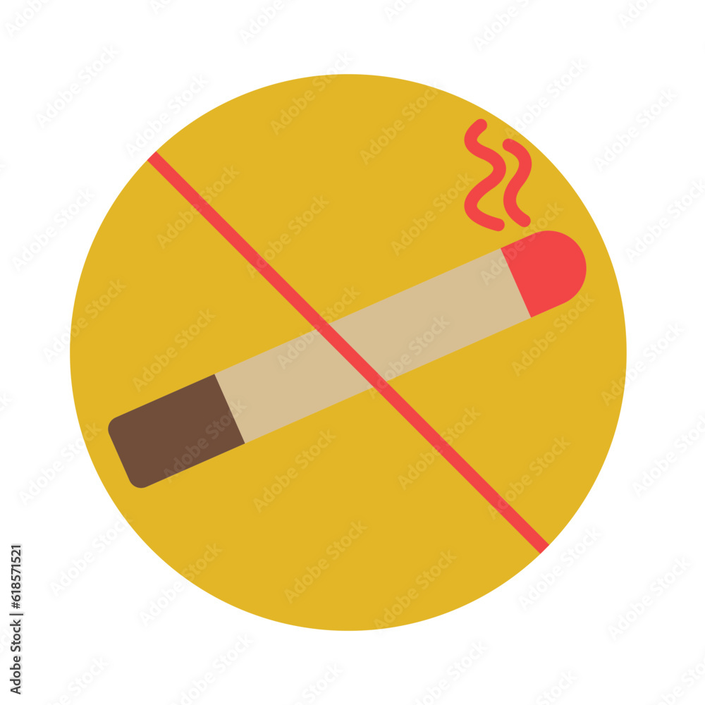 Simple Flat NO SMOKING design vector icon design vector line icon svg Simple Flat NO SMOKING design vector icon design vector line icon svg
