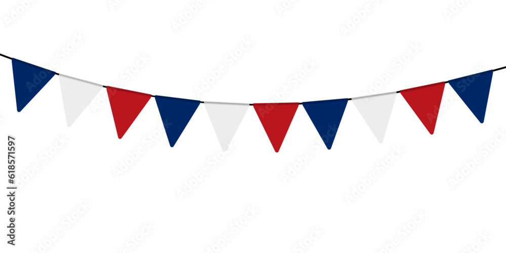 USA blue, red and white flags USA blue, red and white flags